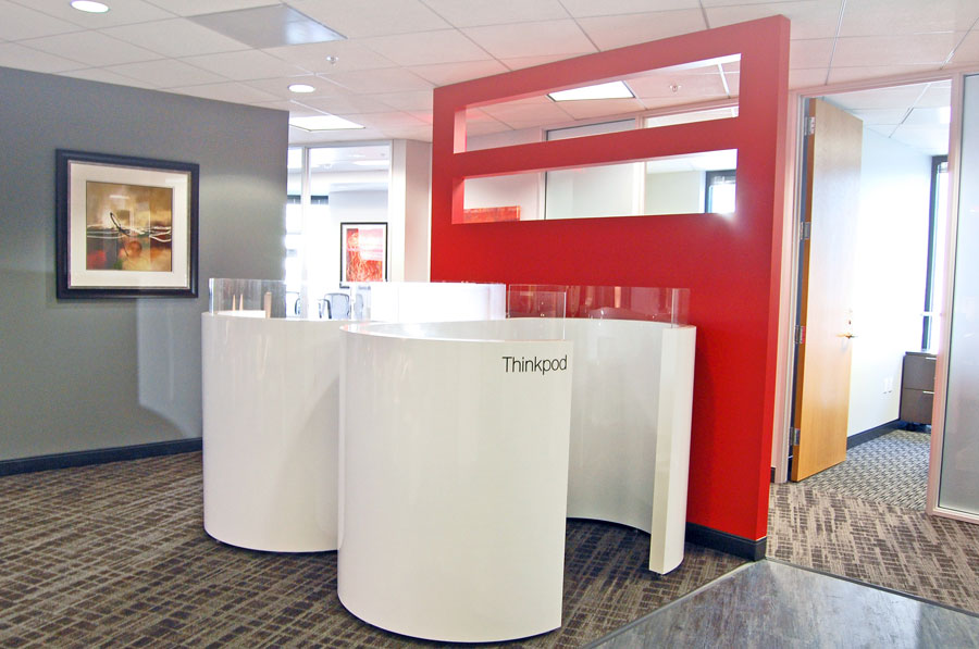 Brilliant color schemes are Regus' standards.