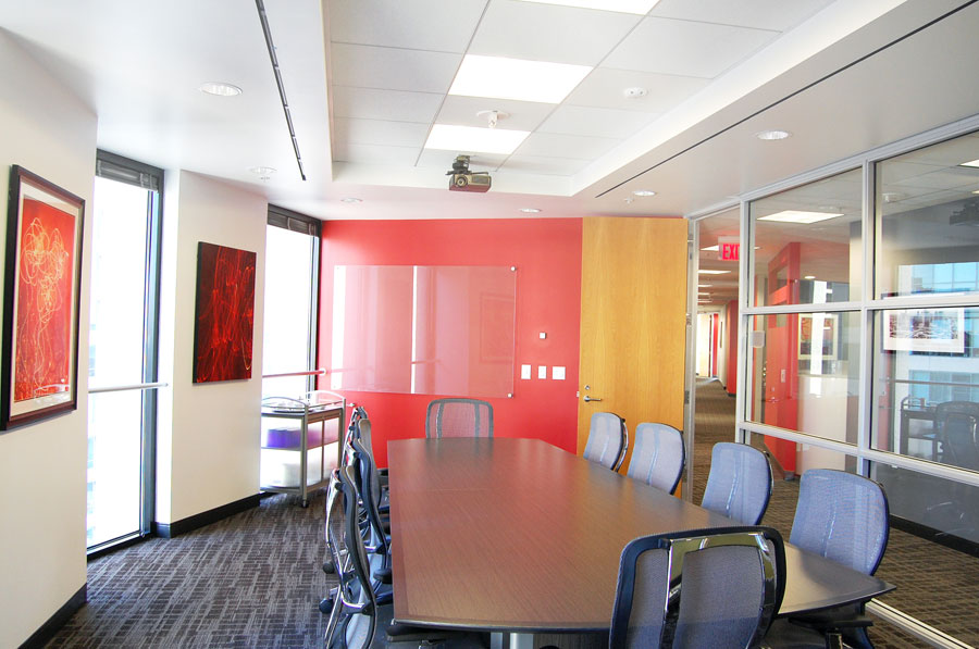 Tenant Improvement done by General Contractor Richlen Construction. 201 Mission Street 12th floor space was Richlen's first TI for Regus.