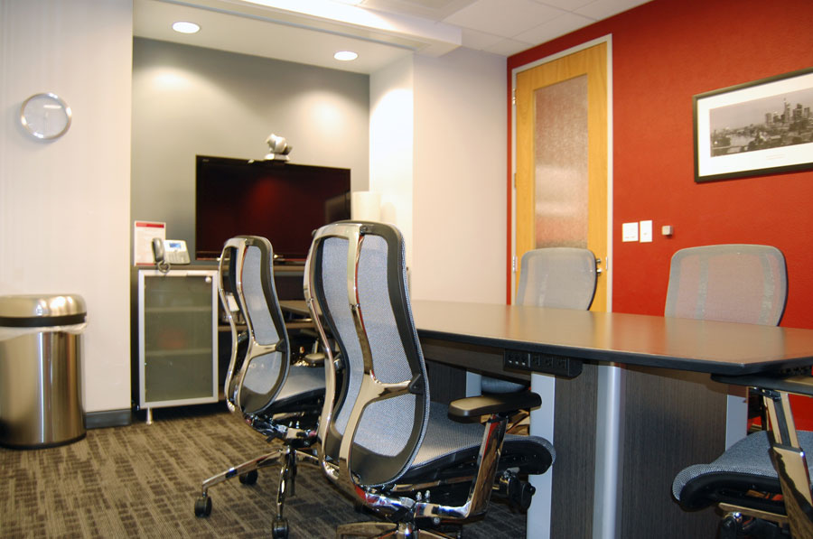 Brilliant color schemes are Regus' standards.