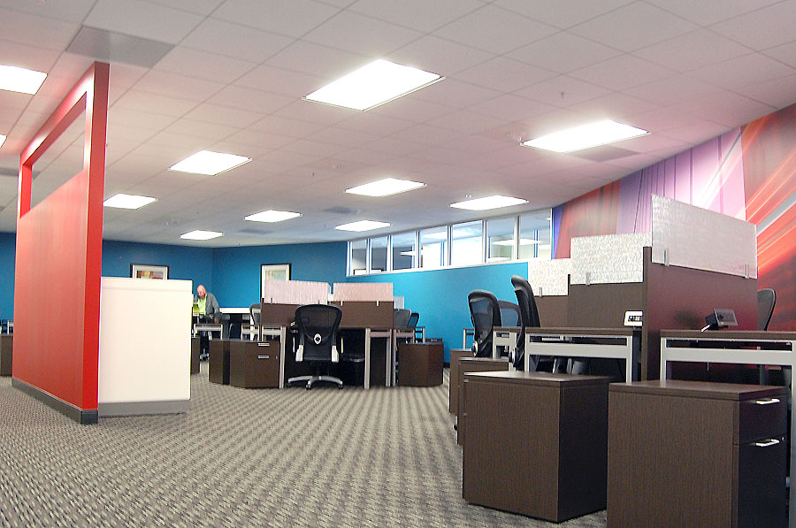 Brilliant color schemes are Regus' standards.